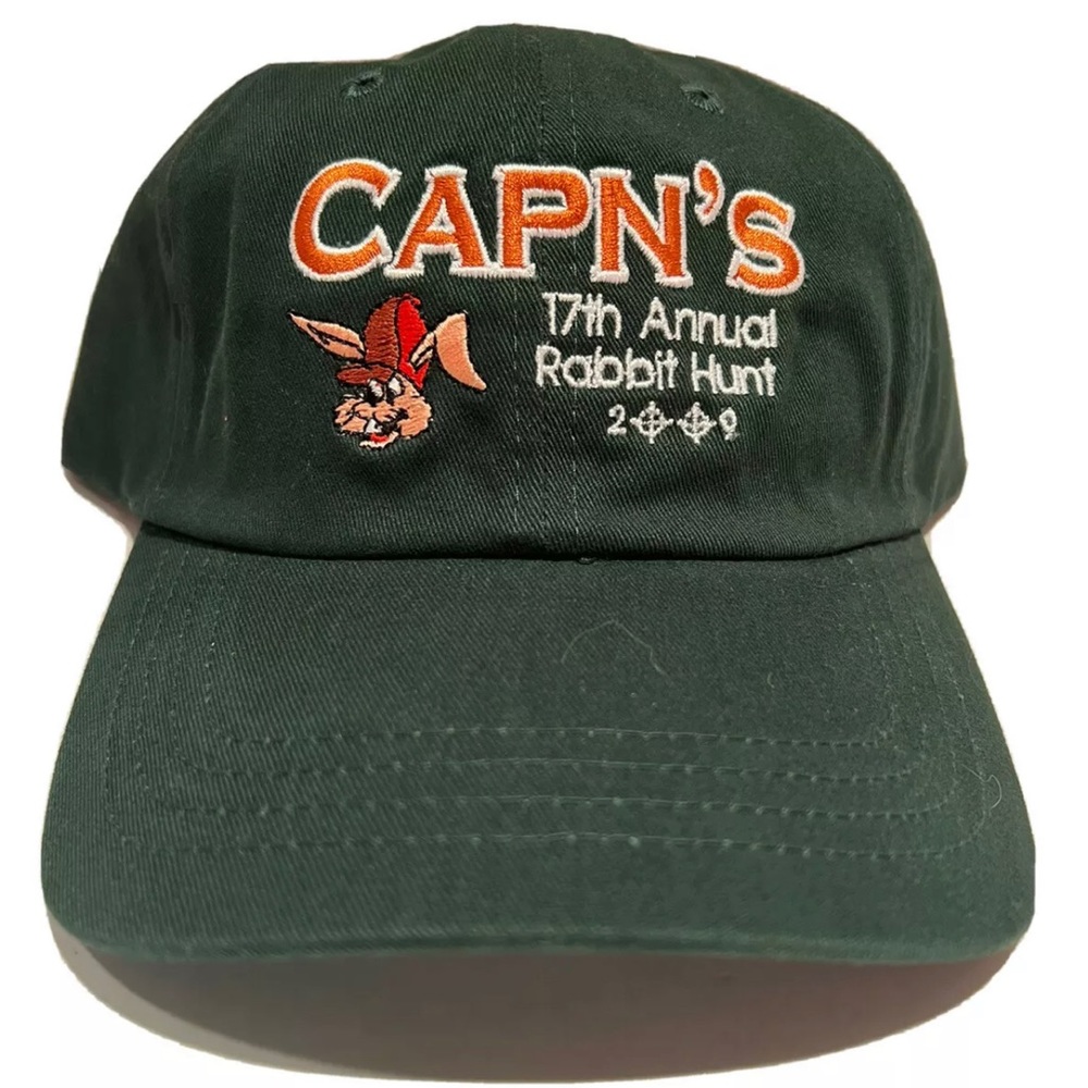 CAPN'S 17th ANNUAL RABBIT HUNT Paramount Apparel  Adjustable  Green Cap 2009
